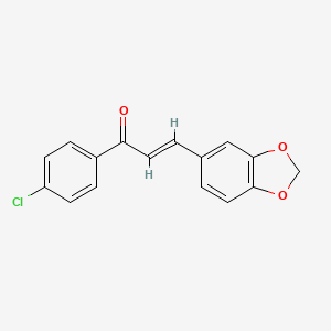 molecular formula C16H11ClO3 B1659942 3-(1,3-Benzodioxol-5-yl)-1-(4-chlorophenyl)prop-2-en-1-one CAS No. 69538-64-3