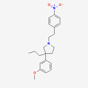 molecular formula C22H28N2O3 B1659945 3-(m-Methoxyphenyl)-1-(p-nitrophenethyl)-3-propylpyrrolidine CAS No. 69551-94-6