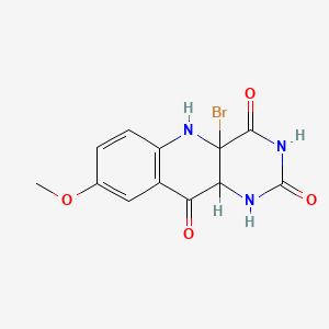 molecular formula C12H10BrN3O4 B1659950 4a-Bromo-8-methoxy-1,4a,5,10a-tetrahydropyrimido[5,4-b]quinoline-2,4,10(3H)-trione CAS No. 6964-59-6