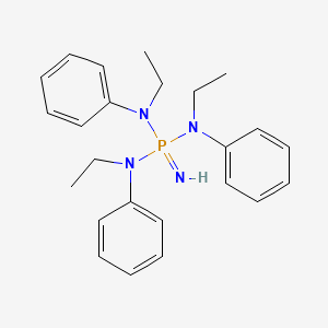 molecular formula C24H31N4P B1659962 Phosphorimidic triamide, N,N',N''-triethyl-N,N',N''-triphenyl- CAS No. 69716-37-6