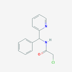 molecular formula C14H13ClN2O B1659969 2-Chloro-N-[phenyl(pyridin-2-yl)methyl]acetamide CAS No. 69751-42-4