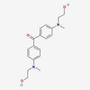 molecular formula C19H24N2O3 B1659973 4,4'-Bis[(2-hydroxyethyl)methylamino]benzophenone CAS No. 69804-48-4