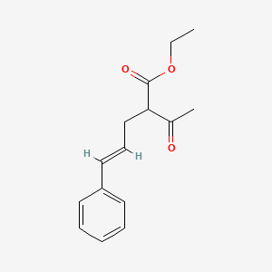 molecular formula C15H18O3 B1659978 ethyl (E)-2-acetyl-5-phenyl-4-pentenoate CAS No. 69916-33-2