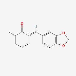 molecular formula C15H16O3 B1659979 2-(1,3-Benzodioxol-5-ylmethylene)-6-methylcyclohexanone CAS No. 69920-30-5