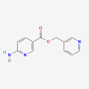 molecular formula C12H11N3O2 B1659988 3-Pyridinecarboxylic acid, 6-amino-, 3-pyridinylmethyl ester CAS No. 70022-05-8