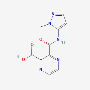 molecular formula C10H9N5O3 B1659989 3-((1-Methyl-1H-pyrazol-5-yl)carbamoyl)pyrazine-2-carboxylic acid CAS No. 700347-27-9