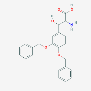 molecular formula C23H23NO5 B1660013 Phenylserine, 3,4-dibenzyloxy- CAS No. 70561-66-9