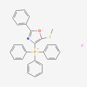 molecular formula C28H23INOPS B1660019 [5-(Methylsulfanyl)-2-phenyl-1,3-oxazol-4-yl](triphenyl)phosphanium iodide CAS No. 70615-81-5