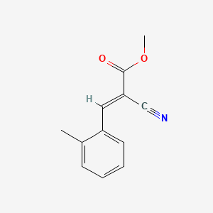 molecular formula C12H11NO2 B1660021 2-Propenoic acid, 2-cyano-3-(2-methylphenyl)-, methyl ester CAS No. 70625-63-7