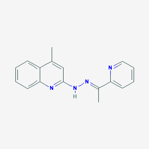 molecular formula C17H16N4 B1660041 4-Methyl-N-[(E)-1-pyridin-2-ylethylideneamino]quinolin-2-amine CAS No. 70845-37-3