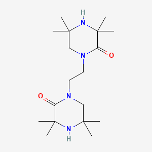 molecular formula C18H34N4O2 B1660050 1,1'-Ethylenebis(3,3,5,5-tetramethylpiperazinone) CAS No. 71029-16-8