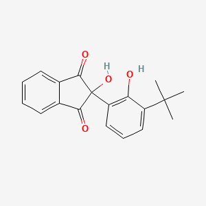 molecular formula C19H18O4 B1660069 1,3-Indandione, 2-(3-tert-butyl-2-hydroxyphenyl)-2-hydroxy- CAS No. 71313-34-3