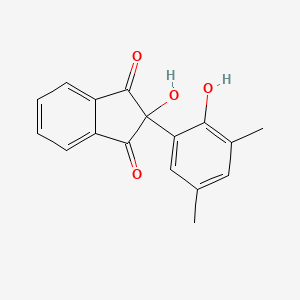 molecular formula C17H14O4 B1660071 1H-Indene-1,3(2H)-dione, 2-hydroxy-2-(2-hydroxy-3,5-dimethylphenyl)- CAS No. 71321-32-9
