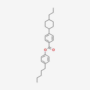 molecular formula C27H36O2 B1660073 Benzoic acid, 4-(4-propylcyclohexyl)-, 4-pentylphenyl ester CAS No. 71352-31-3