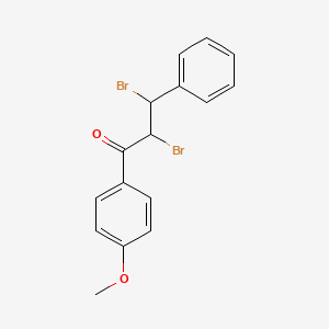 molecular formula C16H14Br2O2 B1660080 2,3-Dibromo-1-(4-methoxyphenyl)-3-phenylpropan-1-one CAS No. 7145-87-1