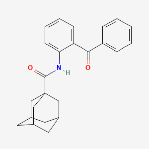 molecular formula C24H25NO2 B1660081 N-(2-benzoylphenyl)adamantane-1-carboxamide CAS No. 71458-45-2