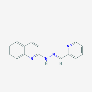 molecular formula C16H14N4 B1660087 2-Pyridinecarboxaldehyde, (4-methyl-2-quinolinyl)hydrazone CAS No. 71508-71-9