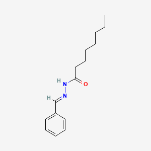 N-[(E)-benzylideneamino]octanamide