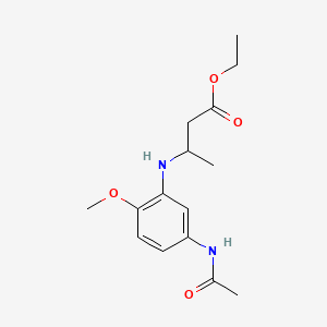 molecular formula C15H22N2O4 B1660094 Ethyl 3-[[5-(acetylamino)-2-methoxyphenyl]amino]butyrate CAS No. 71519-94-3
