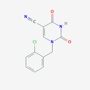 molecular formula C12H8ClN3O2 B1660097 1-(2-Chlorobenzyl)-2,4-dioxo-1,2,3,4-tetrahydropyrimidine-5-carbonitrile CAS No. 7153-61-9