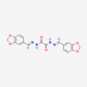 N,N'-bis[(E)-1,3-benzodioxol-5-ylmethylideneamino]oxamide