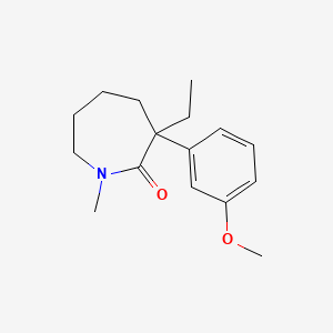 molecular formula C16H23NO2 B1660100 3-Ethylhexahydro-3-(3-methoxyphenyl)-1-methyl-2H-azepin-2-one CAS No. 71556-72-4