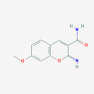 molecular formula C11H10N2O3 B1660103 2H-1-Benzopyran-3-carboxamide, 2-imino-7-methoxy- CAS No. 71586-42-0