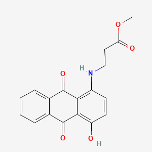 molecular formula C18H15NO5 B1660111 beta-Alanine, N-(9,10-dihydro-4-hydroxy-9,10-dioxo-1-anthracenyl)-, methyl ester CAS No. 71720-87-1