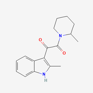 molecular formula C17H20N2O2 B1660116 2-Methyl-1-((2-methyl-1H-indol-3-yl)oxoacetyl)piperidine CAS No. 71765-51-0