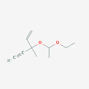 molecular formula C10H16O2 B1660127 1-Ethoxy-1-[(3-methylpent-1-EN-4-YN-3-YL)oxy]ethane CAS No. 72008-25-4