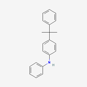 molecular formula C21H21N B1660128 Benzenamine, 4-(1-methyl-1-phenylethyl)-N-phenyl- CAS No. 72017-86-8