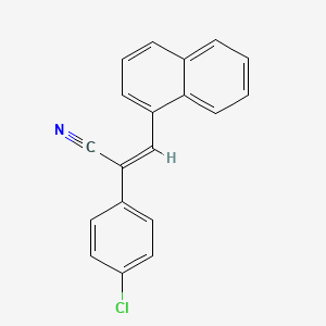 molecular formula C19H12ClN B1660133 2-(4-Chlorophenyl)-3-(1-naphthyl)acrylonitrile CAS No. 72030-13-8