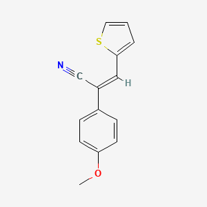 molecular formula C14H11NOS B1660134 (Z)-2-(4-methoxyphenyl)-3-thiophen-2-ylprop-2-enenitrile CAS No. 72030-18-3