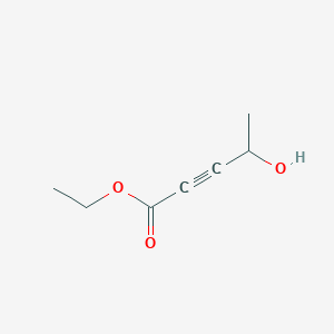 molecular formula C7H10O3 B1660135 2-Pentynoic acid, 4-hydroxy-, ethyl ester CAS No. 72036-35-2
