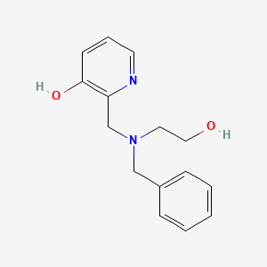 molecular formula C15H18N2O2 B1660162 2-[[Benzyl(2-hydroxyethyl)amino]methyl]pyridin-3-ol CAS No. 7254-17-3