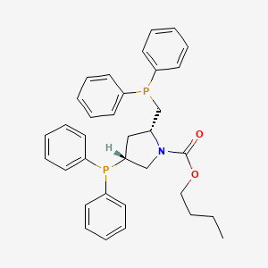 Butyl (2R,4R)-4-(diphenylphosphanyl)-2-[(diphenylphosphanyl)methyl]pyrrolidine-1-carboxylate