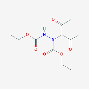 molecular formula C11H18N2O6 B1660175 Diethyl 1-(2,4-dioxopentan-3-yl)hydrazine-1,2-dicarboxylate CAS No. 72709-69-4