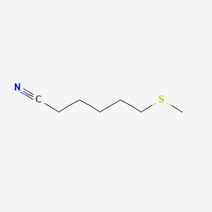 molecular formula C7H13NS B1660188 Hexanenitrile, 6-(methylthio)- CAS No. 72931-29-4
