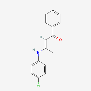 molecular formula C16H14ClNO B1660192 (E)-3-(4-chloroanilino)-1-phenylbut-2-en-1-one CAS No. 7295-18-3