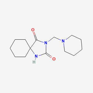 molecular formula C14H23N3O2 B1660197 1,3-Diazaspiro[4.5]decane-2,4-dione, 3-(1-piperidinylmethyl)- CAS No. 730-96-1