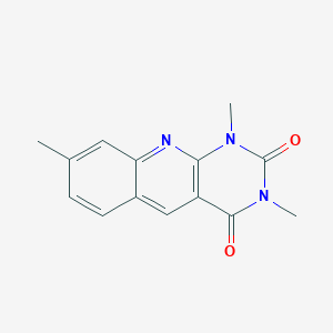 molecular formula C14H13N3O2 B1660199 1,3,8-Trimethylpyrimido[4,5-b]quinoline-2,4-dione CAS No. 73029-28-4
