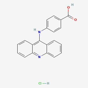 molecular formula C20H15ClN2O2 B1660203 Benzoic acid, 4-(9-acridinylamino)-, monohydrochloride CAS No. 73084-01-2
