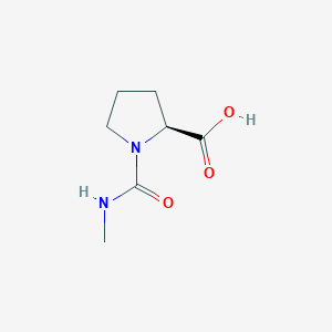molecular formula C7H12N2O3 B1660206 1-(Methylcarbamoyl)-L-proline CAS No. 73094-20-9