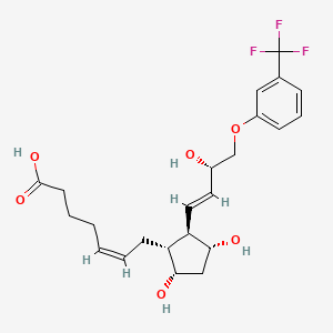 molecular formula C23H29F3O6 B1660220 (Z)-7-[(1R,2R,3R,5S)-3,5-dihydroxy-2-[(E,3S)-3-hydroxy-4-[3-(trifluoromethyl)phenoxy]but-1-enyl]cyclopentyl]hept-5-enoic acid CAS No. 73307-38-7