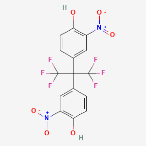 molecular formula C15H8F6N2O6 B1660221 2,2-Bis(3-nitro-4-hydroxyphenyl)hexafluoropropane CAS No. 73340-33-7