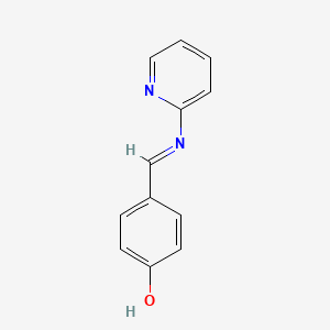 molecular formula C12H10N2O B1660227 Phenol, 4-[(2-pyridinylimino)methyl]- CAS No. 73447-08-2