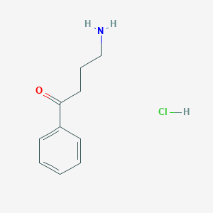 molecular formula C10H14ClNO B1660230 4-Amino-1-phenylbutan-1-one;hydrochloride CAS No. 7347-73-1