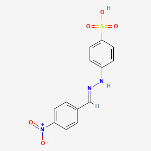 molecular formula C13H11N3O5S B1660235 4-[(2E)-2-[(4-Nitrophenyl)methylidene]hydrazinyl]benzenesulfonic acid CAS No. 7355-25-1
