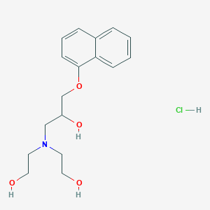molecular formula C17H24ClNO4 B1660241 1-[Bis(2-hydroxyethyl)amino]-3-naphthalen-1-yloxypropan-2-ol;hydrochloride CAS No. 73631-13-7