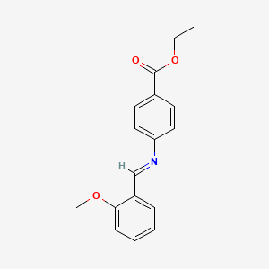 molecular formula C17H17NO3 B1660250 p-(o-Methoxybenzylidene)aminobenzoic acid ethyl ester CAS No. 73713-66-3